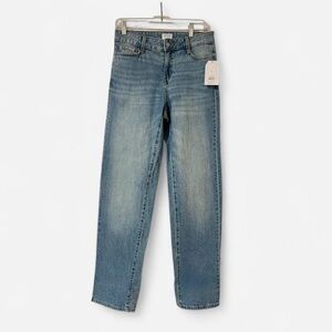 High waisted straight leg blue jeans light wash jeans high rise jeans denim